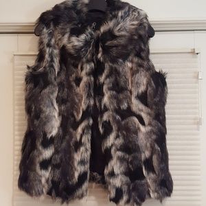 Rachel Zoe faux fur vest